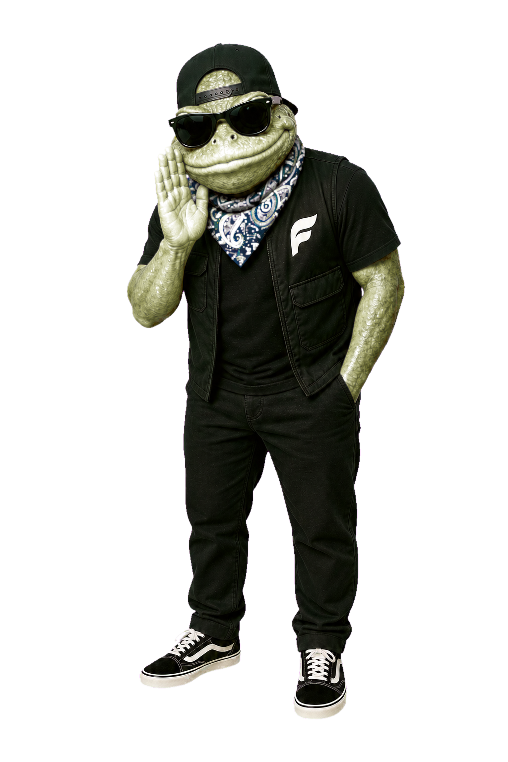 Festly mascot character sharing a quiet field note