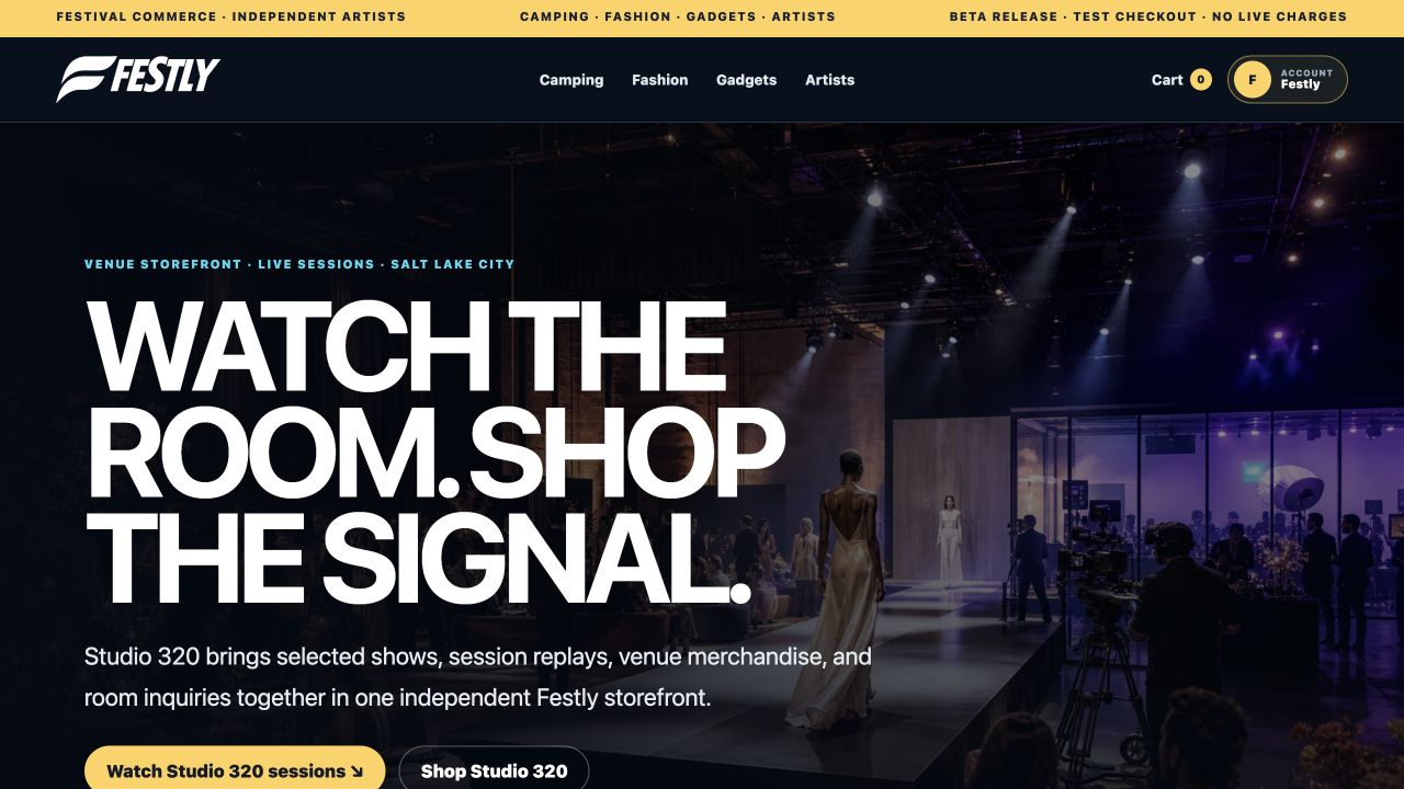 Studio 320 partner storefront example